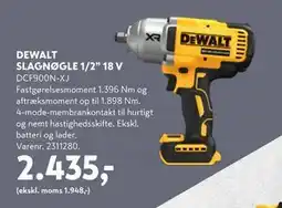Davidsen DEWALT SLAGNØGLE 1/2” 18 V, DKK 2435 tilbud
