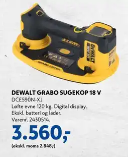 Davidsen DEWALT GRABO SUGEKOP 18 V, DKK 3560 tilbud