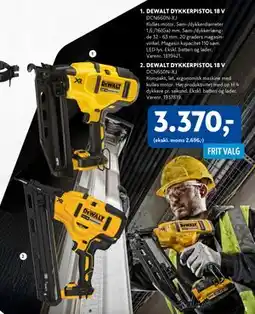 Davidsen DEWALT DYKKERPISTOL 18 V, DKK 3370 tilbud