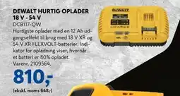 Davidsen DEWALT HURTIG OPLADER 18 V - 54 V, DKK 810 tilbud