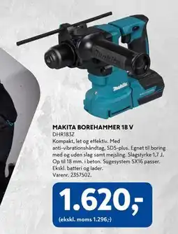 Davidsen MAKITA BOREHAMMER 18 V, DKK 1620 tilbud
