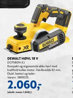 Davidsen DEWALT HØVL 18 V, DKK 2060 tilbud