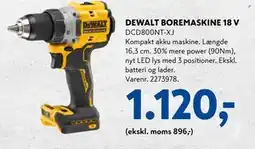 Davidsen DEWALT BOREMASKINE 18 V, DKK 1120 tilbud