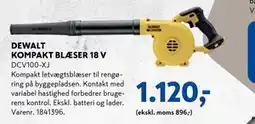 Davidsen DEWALT KOMPAKT BLÆSER 18 V, DKK 1120 tilbud