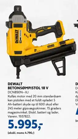 Davidsen DEWALT BETONSØMPISTOL 18 V, DKK 5995 tilbud