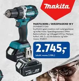 Davidsen MAKITA BORE-/ SKRUEMASKINE 18 V, DKK 2745 tilbud