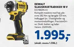 Davidsen DEWALT SLAGSKRUETRÆKKER 18 V, DKK 1995 tilbud