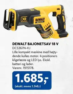 Davidsen DEWALT BAJONETSAV 18 V, DKK 1685 tilbud