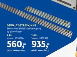 Davidsen DEWALT STYRESKINNE tilbud