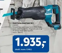Davidsen MAKITA BAJONETSAV 18 V, DKK 1935 tilbud