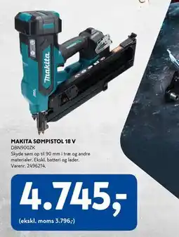 Davidsen MAKITA SØMPISTOL 18 V, DKK 4745 tilbud