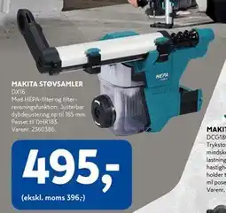 Davidsen MAKITA STØVSAMLER, DKK 495 tilbud