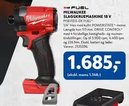 Davidsen MILWAUKEE SLAGSKRUEMASKINE 18 V, DKK 1685 tilbud