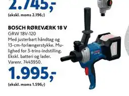 Davidsen BOSCH RØREVÆRK 18 V, DKK 1995 tilbud
