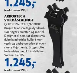 Davidsen ARBORTECH STIKDÅSEKLINGE, DKK 1245 tilbud