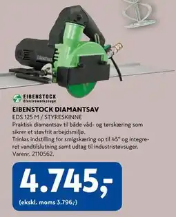 Davidsen EIBENSTOCK DIAMANTSAV, DKK 4745 tilbud