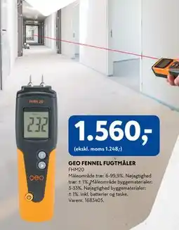 Davidsen GEO FENNEL FUGTMÅLER, DKK 1560 tilbud