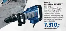 Davidsen BOSCH MEJSELHAMMER 230 V, DKK 7310 tilbud