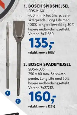 Davidsen BOSCH SPIDSMEJSEL, DKK 135 tilbud