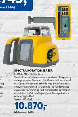 Davidsen SPECTRA ROTATIONSLASER, DKK 10870 tilbud