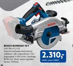 Davidsen BOSCH RUNDSAV 18 V, DKK 2310 tilbud