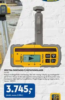 Davidsen SPECTRA MODTAGER T/ ROTATIONSLASER, DKK 3745 tilbud