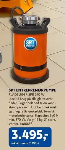 Davidsen SPT ENTREPRENØRPUMPE, DKK 3495 tilbud