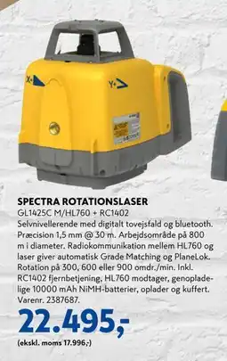 Davidsen SPECTRA ROTATIONSLASER, DKK 22495 tilbud