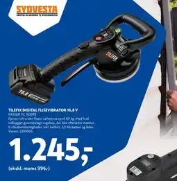 Davidsen TILEFIX DIGITAL FLISEVIBRATOR 16,8 V, DKK 1245 tilbud
