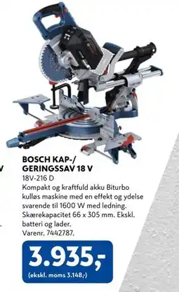 Davidsen BOSCH KAP-/ GERINGSSAV 18 V, DKK 3935 tilbud
