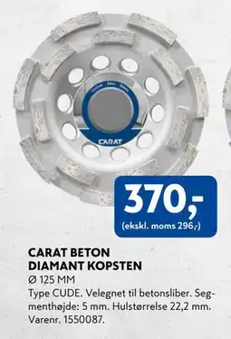 Davidsen CARAT BETON DIAMANT KOPSTEN, DKK 370 tilbud
