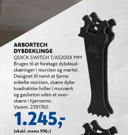Davidsen ARBORTECH DYBDEKLINGE, DKK 1245 tilbud