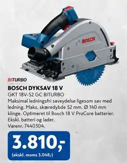 Davidsen BOSCH DYKSAV 18 V, DKK 3810 tilbud