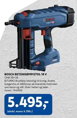 Davidsen BOSCH BETONSØMPISTOL 18 V, DKK 5495 tilbud