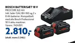 Davidsen BOSCH BATTERISÆT 18 V, DKK 2810 tilbud