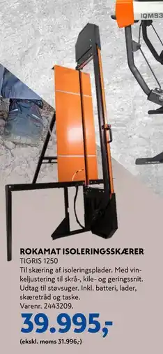 Davidsen ROKAMAT ISOLERINGSSKÆRER, DKK 39995 tilbud