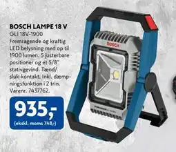 Davidsen BOSCH LAMPE 18 V, DKK 935 tilbud