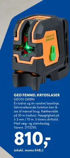 Davidsen GEO FENNEL KRYDSLASER, DKK 810 tilbud