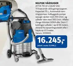 Davidsen NILFISK VÅDSUGER, DKK 16245 tilbud