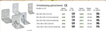 Harald Nyborg Vinkelbeslag galvaniseret tilbud