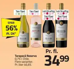 Fleggaard Tarapacá Reserva, DKK 34.99 tilbud