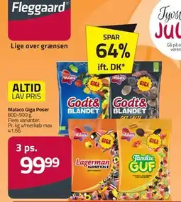 Fleggaard Malaco Giga Poser, DKK 99.99 tilbud