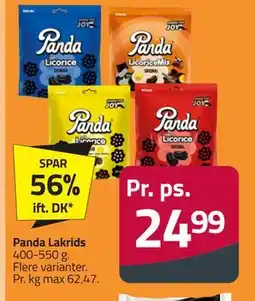 Fleggaard Panda Lakrids, DKK 24.99 tilbud