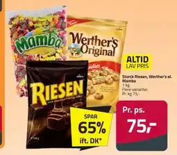 Fleggaard Storck Riesen, Werther’s el. Mamba, DKK 75 tilbud
