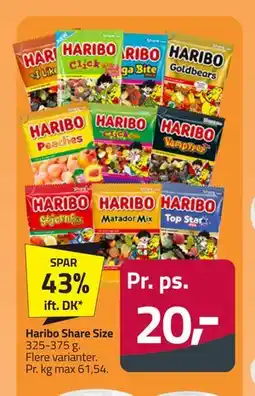 Fleggaard Haribo Share Size, DKK 20 tilbud
