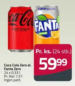 Fleggaard Coca Cola Zero el. Fanta Zero, DKK 59.99 tilbud