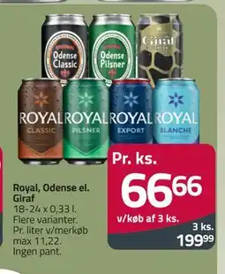Fleggaard Royal, Odense el. Giraf, DKK 66.66 tilbud