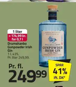 Fleggaard Drumshanbo Gunpowder Irish Gin, DKK 249.99 tilbud