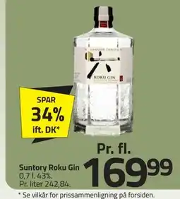 Fleggaard Suntory Roku Gin, DKK 169.99 tilbud