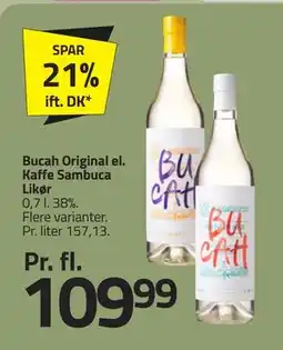 Fleggaard Bucah Original el. Kaffe Sambuca Likør, DKK 109.99 tilbud